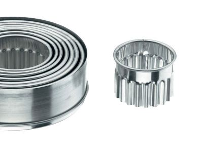 Set 9 Cortapastas redondo rizado Inox