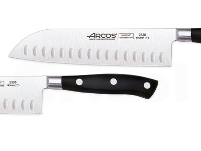 Cuchillo Santoku alveolado Riviera