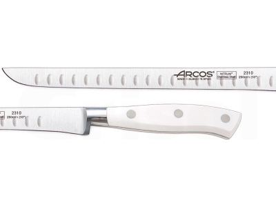 Cuchillo Jamonero alveolado Riviera Blanco