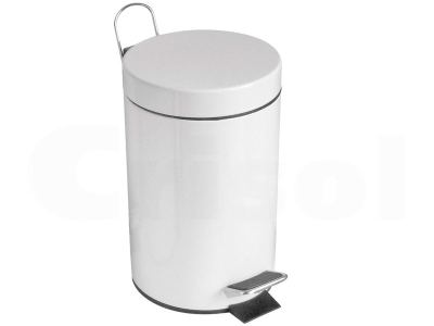 Papelera pedal blanca