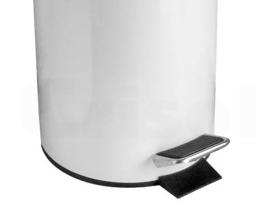 Papelera pedal blanca