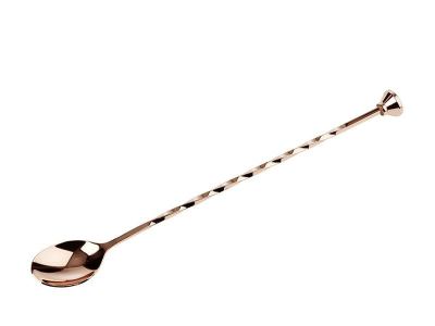 Cucharilla coctel espiral cobre