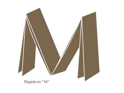 Mantel gofrado blanco plegado en M