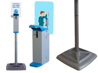 Dispensador gel codo con base
