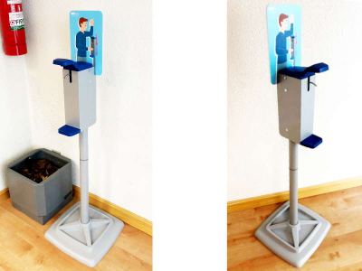 Dispensador gel codo con base