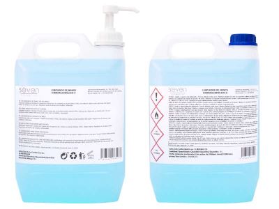 Garrafa gel hidroalcohólico 5 Litros