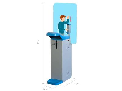Dispensador gel codo mural