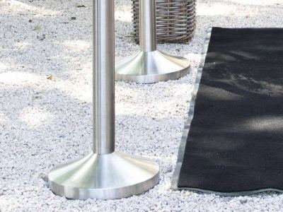 Poste acogida retráctil inox