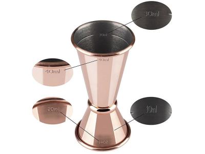 Vasito medidor 2/4 cl Cobre