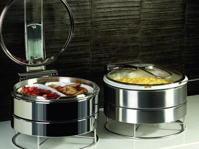 Bandeja semicírculo chafing dish Evento
