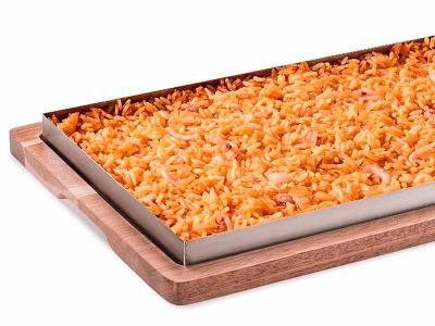 Llauna rectangular con bandeja