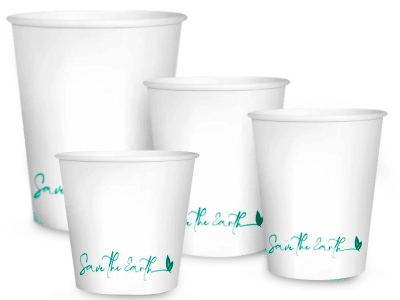 Vasos cartón blanco