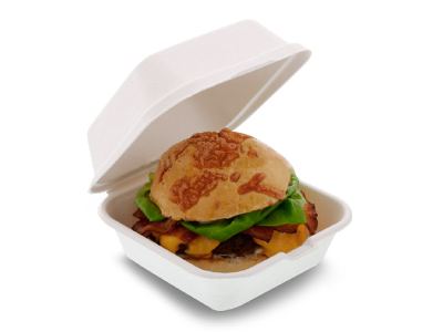 Envase burguer fibra de caña