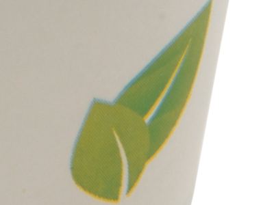 Vaso estampado hoja