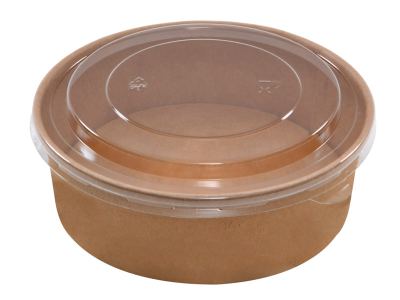 Ensaladera kraft con tapa