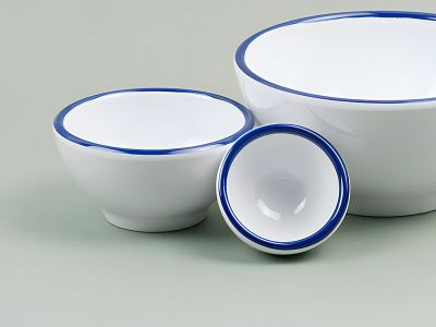 Bol mini borde azul