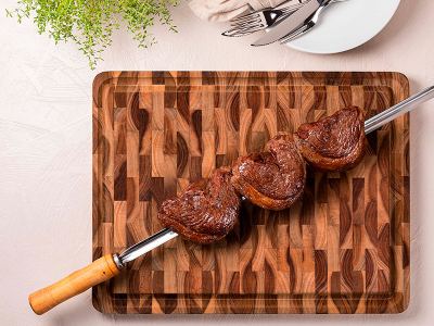 Tabla teca Churrasco