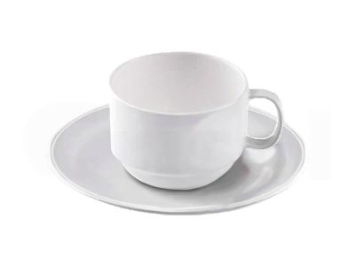 Taza 32,5cl / Platillo Ø17,5cm PC blanco