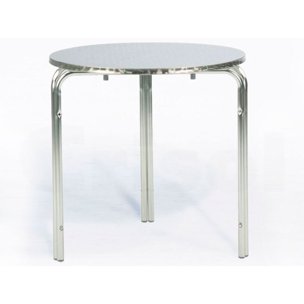 Mesa Inox repulsada redonda