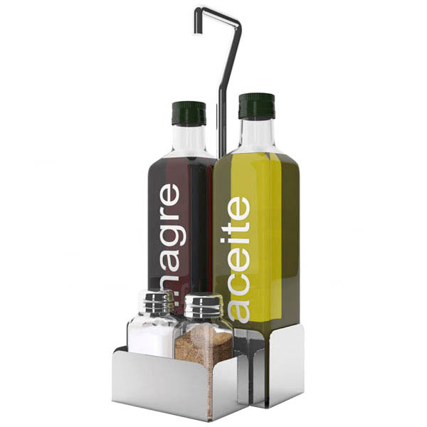 Soporte inox 4 cavidades