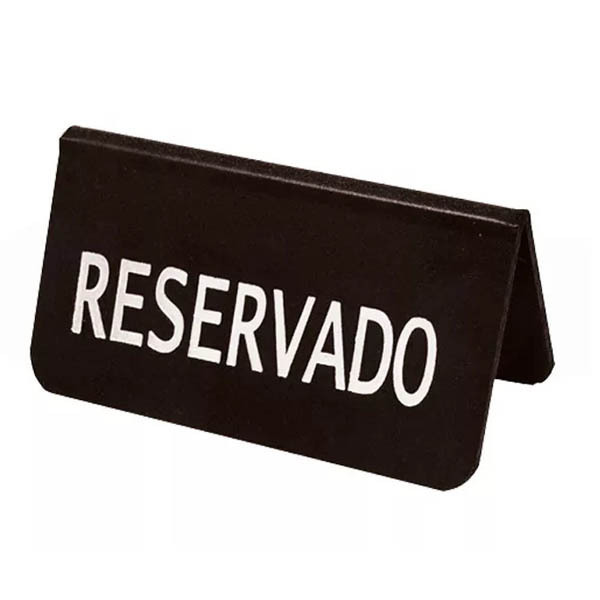 Cartel "RESERVADO" PVC