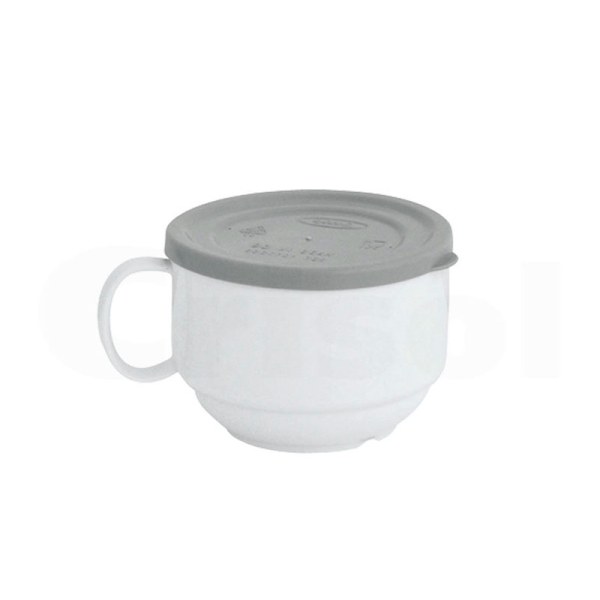 Tapa PP gris para taza 32,5cl