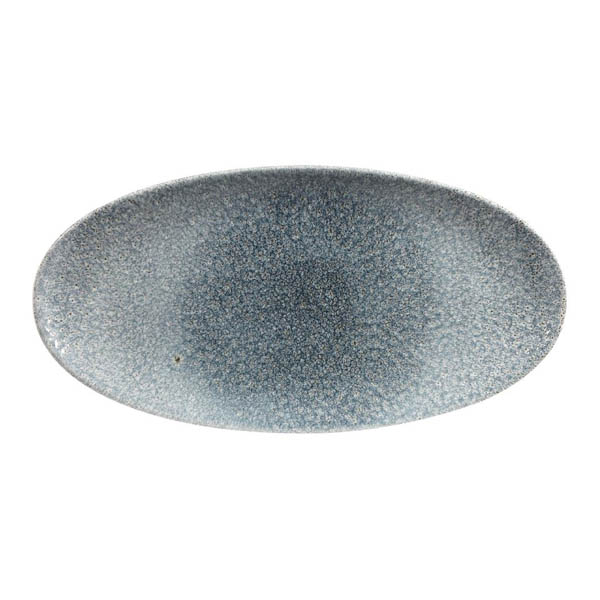 Fuente Chef's oval Raku Topaz blue