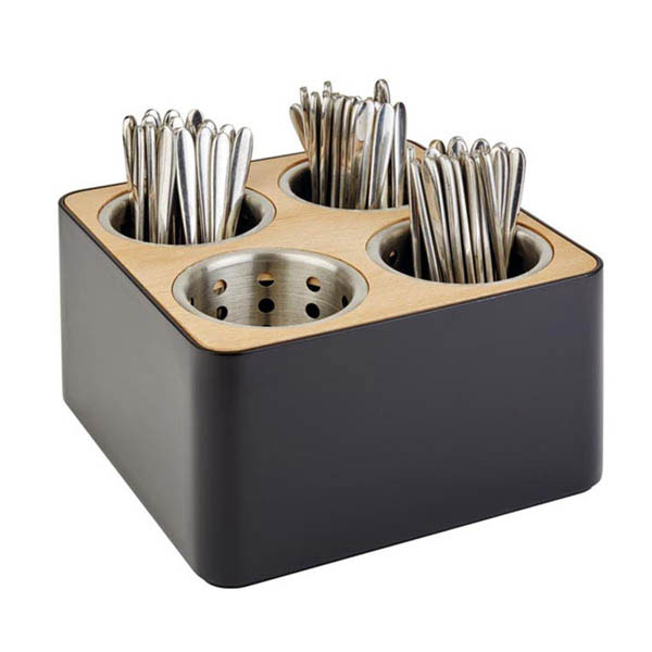 Cubertero SAN 4 cestillos Inox