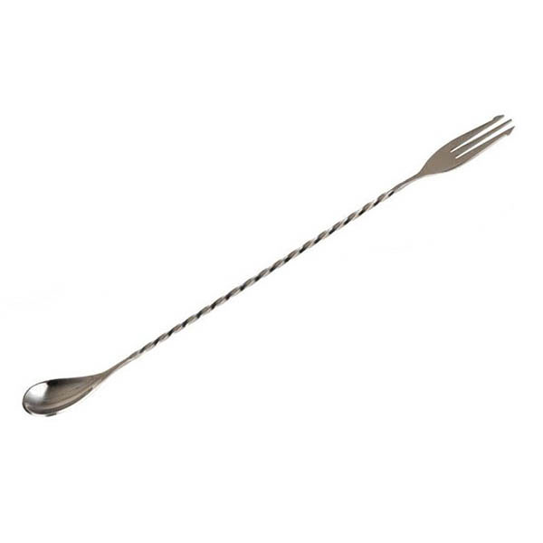 Cucharilla cóctel espiral tridente