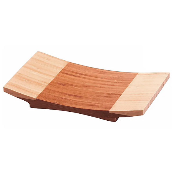 Tabla curvada bambú sushi