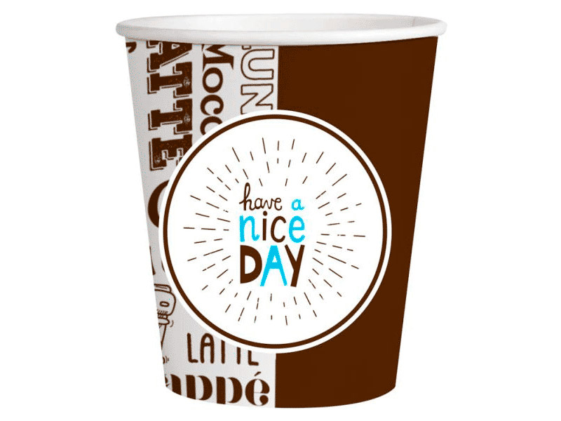 Pack 50 vasos cartón impreso