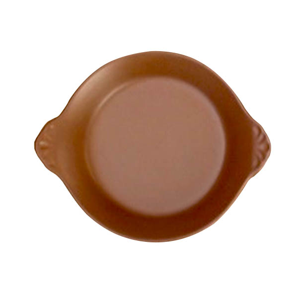Plato huevos marrón
